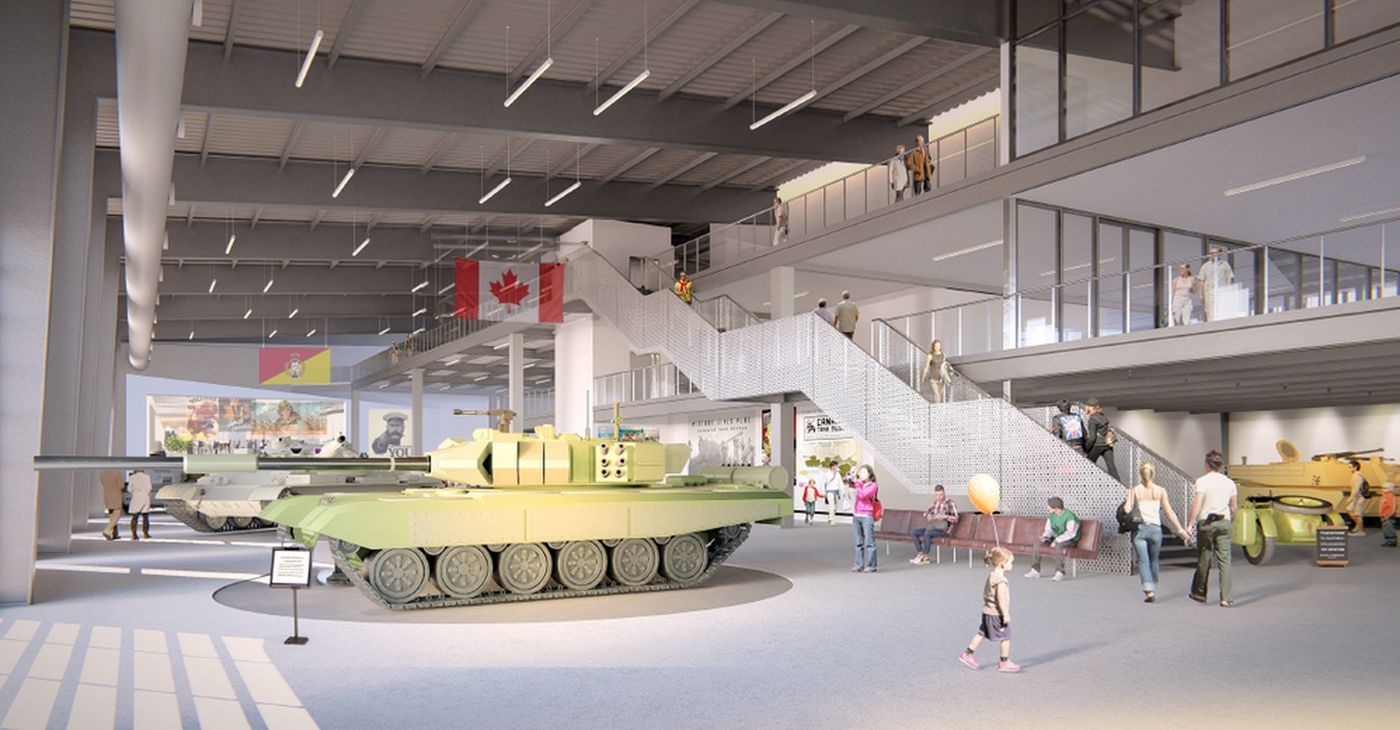 Rendering of the new Museum's main interior gallery